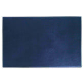 Navy Blue 17 x 12 Leatherette Square Corner Placemat w/ White Stitching